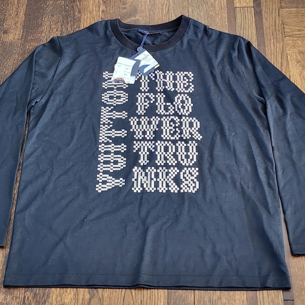 $2550 Brand New Auth Louis Vuitton Men's Black Fanzine Studs Shirt Size 3XL